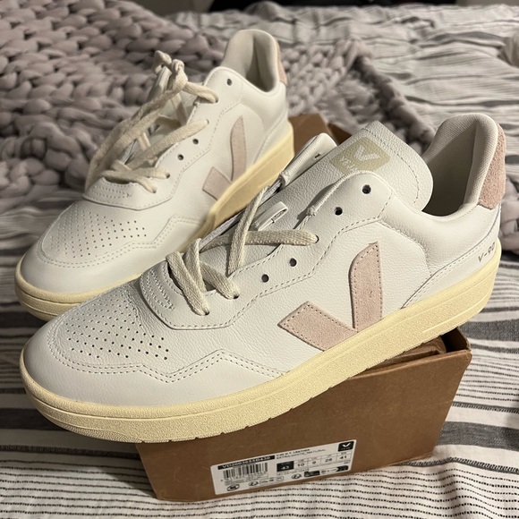 Veja Other - Veja V-90 Leather Sneaker in Extra White/Natural (Men) Never Worn Size 10